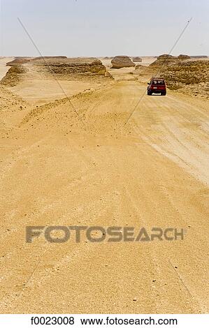 Egypt, Libyan desert, between Siwa Oasis and Bahariya Oasis, track View Large Photo Image Stock Photo - Egypt, Libyan desert, between Siwa Oasis and Bahariya Oasis, track. Fotosearch