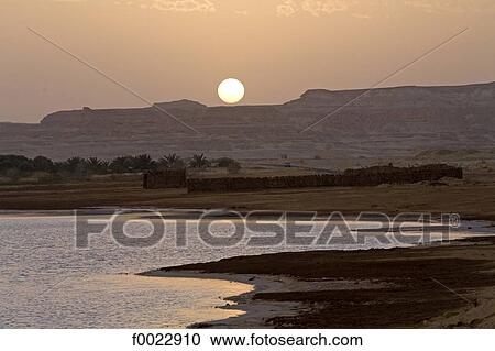 Egypt, Libyan desert, Siwa Oasis, Salted lake, sunset View Large Photo Image Stock Image - Egypt, Libyan desert, Siwa Oasis, Salted lake, sunset. Fotosearch