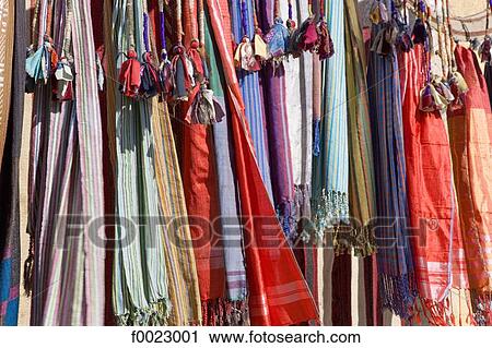 Stock Image - Egypt, Libyan desert, Siwa Oasis, fabrics. Fotosearch
