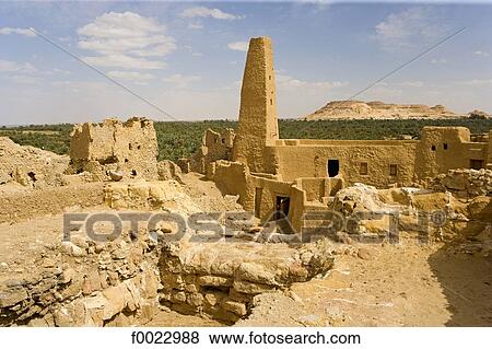 Egypt, Libyan desert, Siwa Oasis, Aghurmi, fortress, Amun Re Temple View Large Photo Image Stock Photo - Egypt, Libyan desert, Siwa Oasis, Aghurmi, fortress, Amun Re Temple. Fotosearch