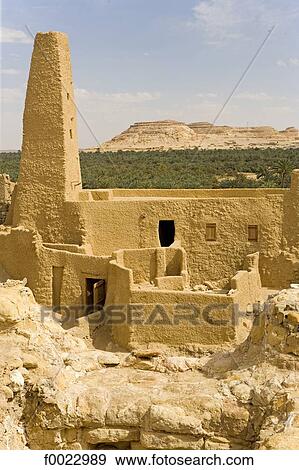 Egypt, Libyan desert, Siwa Oasis, Aghurmi, fortress, Amun Re Temple View Large Photo Image Stock Photo - Egypt, Libyan desert, Siwa Oasis, Aghurmi, fortress, Amun Re Temple. Fotosearch