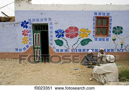 Egypt, Luxor, west bank, decorated house View Large Photo Image Stock Image - Egypt, Luxor, west bank, decorated house. Fotosearch