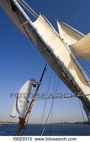 Stock Photography - Egypt, near Luxor, aboard a felucca . Fotosearch
