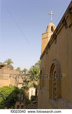 Egypt, near Luxor, Coptic village of Garagos, church View Large Photo Image Stock Image - Egypt, near Luxor, Coptic village of Garagos, church . Fotosearch