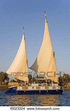 Egypt, near Luxor, cruise felucca View Large Photo Image Picture - Egypt, near Luxor, cruise felucca . Fotosearch