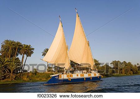 Egypt, near Luxor, cruise felucca View Large Photo Image Stock Photograph - Egypt, near Luxor, cruise felucca . Fotosearch