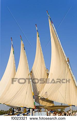 Egypt, near Luxor, cruise feluccas, sails View Large Photo Image Stock Image - Egypt, near Luxor, cruise feluccas, sails . Fotosearch