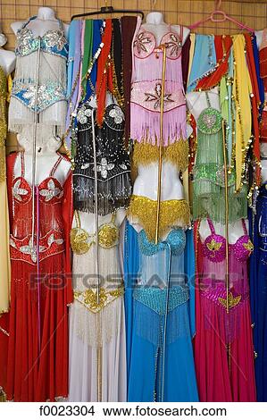 Egypt, Old Cairo, Khan El Khalili souk, belly dance dresses View Large Photo Image Picture - Egypt, Old Cairo, Khan El Khalili souk, belly dance dresses. Fotosearch