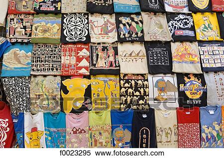 Egypt, Old Cairo, Khan El Khalili souk, tee-shirts for sale View Large Photo Image Stock Photography - Egypt, Old Cairo, Khan El Khalili souk, tee-shirts for sale. Fotosearch