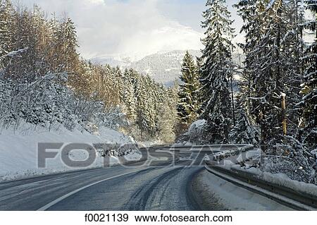 France, Alps, Combloux, mountain road View Large Photo Image Stock Photo - France, Alps, Combloux, mountain road. Fotosearch