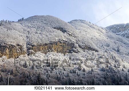 France, Alps, Combloux, mountain landscape in winter View Large Photo Image Stock Image - France, Alps, Combloux, mountain landscape in winter. Fotosearch