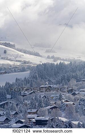 France, Alps, Megeve, chalets under snow View Large Photo Image Picture - France, Alps, Megeve, chalets under snow. Fotosearch