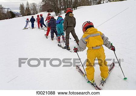 France, Alps, Megeve, Mont d'Arbois, skiing children View Large Photo Image Stock Photo - France, Alps, Megeve, Mont d'Arbois, skiing children. Fotosearch