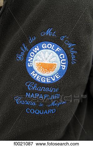 France, Alps, Megeve, snow golf club badge View Large Photo Image Stock Photo - France, Alps, Megeve, snow golf club badge. Fotosearch
