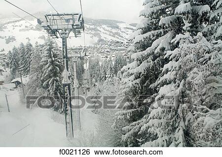 France, Alps, Megeve, teleferic View Large Photo Image Stock Photograph - France, Alps, Megeve, teleferic. Fotosearch