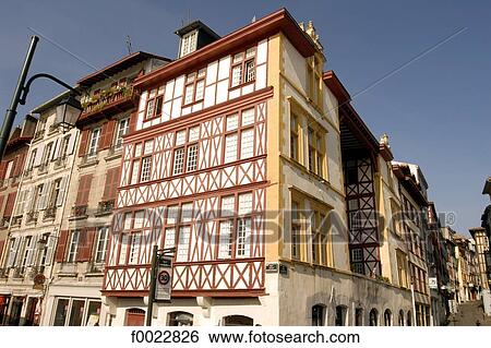 France, Aquitaine, Bayonne, Vieux Bayonne district, half-timbered house View Large Photo Image Stock Photograph - France, Aquitaine, Bayonne, Vieux Bayonne district, half-timbered house. Fotosearch
