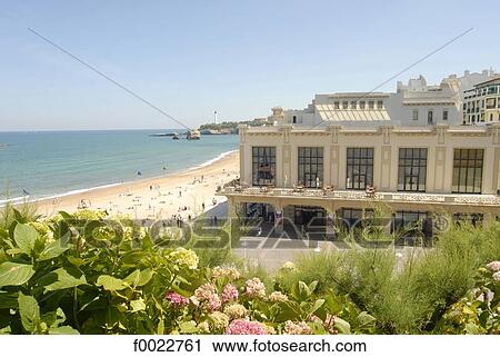 France, Aquitaine, Biarritz, casino and beach View Large Photo Image Stock Image - France, Aquitaine, Biarritz, casino and beach. Fotosearch