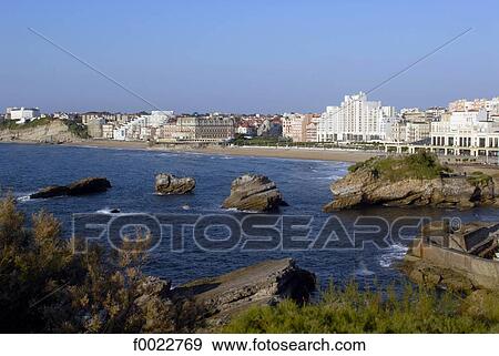 France, Aquitaine, Biarritz, coastal landscape View Large Photo Image Stock Photo - France, Aquitaine, Biarritz, coastal landscape. Fotosearch