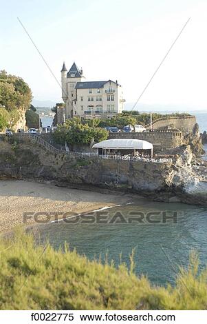 France, Aquitaine, Biarritz, hotel View Large Photo Image Stock Photography - France, Aquitaine, Biarritz, hotel. Fotosearch