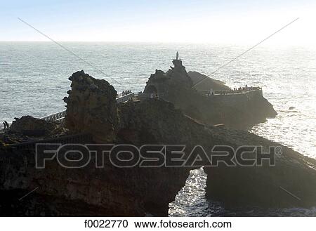 France, Aquitaine, Biarritz, Virgin Rock View Large Photo Image Stock Image - France, Aquitaine, Biarritz, Virgin Rock. Fotosearch