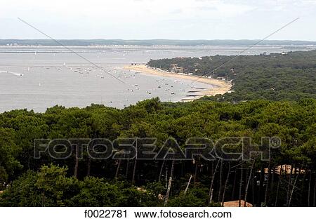 France, Aquitaine, La Teste-de-Buch, dune of Pyla, view of Arcachon Bay View Large Photo Image Stock Image - France, Aquitaine, La Teste-de-Buch, dune of Pyla, view of Arcachon Bay. Fotosearch