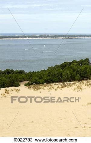France, Aquitaine, La Teste-de-Buch, dune of Pyla, view of Cape Ferret View Large Photo Image Stock Image - France, Aquitaine, La Teste-de-Buch, dune of Pyla, view of Cape Ferret. Fotosearch
