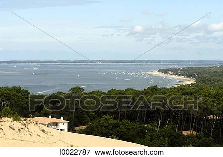 France, Aquitaine, La Teste-de-Buch, dune of Pyla, coastal landscape View Large Photo Image Stock Photo - France, Aquitaine, La Teste-de-Buch, dune of Pyla, coastal landscape. Fotosearch
