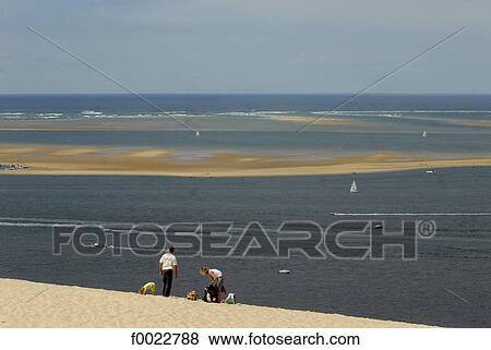 France, Aquitaine, La Teste-de-Buch, dune of Pyla, sea View Large Photo Image Stock Photo - France, Aquitaine, La Teste-de-Buch, dune of Pyla, sea. Fotosearch
