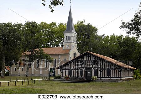France, Aquitaine, Lit-et-Mixe, church View Large Photo Image Stock Photo - France, Aquitaine, Lit-et-Mixe, church. Fotosearch