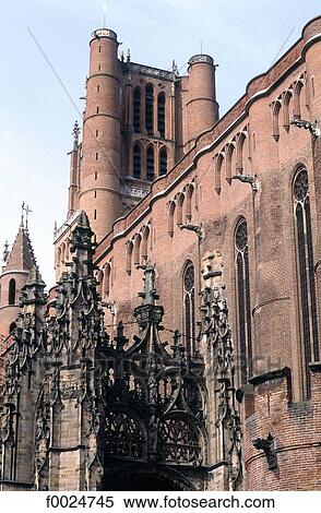 Stock Photography - France, Languedoc, Albi, cathedral of Sainte Cécile. Fotosearch
