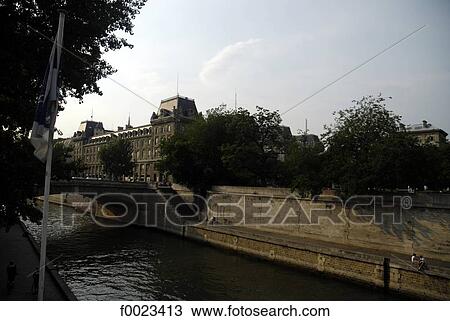 France, Paris, bank of the Seine View Large Photo Image Stock Image - France, Paris, bank of the Seine. Fotosearch