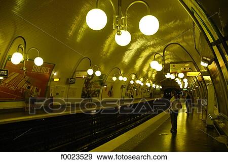 France, Paris, Cité station, platform View Large Photo Image Stock Photo - France, Paris, Cité station, platform. Fotosearch