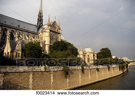 France, Paris, Seine and Notre-Dame View Large Photo Image Picture - France, Paris, Seine and Notre-Dame. Fotosearch