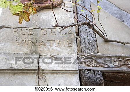 Stock Photograph - France, Poitou Charentes, Re Island, old inscription. Fotosearch