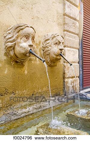 Stock Photograph - France, Provence, Aix-en-Provence, fountain. Fotosearch