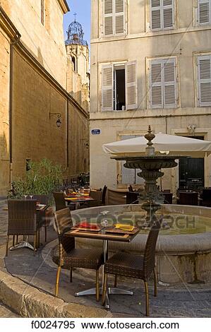 France, Provence, Aix-en-Provence, restaurant terrace View Large Photo Image Stock Photography - France, Provence, Aix-en-Provence, restaurant terrace. Fotosearch
