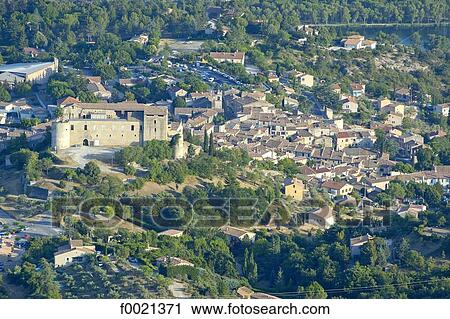 France, Provence, Greoux les Bains, aerial view View Large Photo Image Stock Image - France, Provence, Greoux les Bains, aerial view. Fotosearch