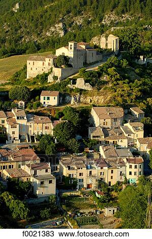France, Provence, Saint Jurs, aerial of village View Large Photo Image Stock Image - France, Provence, Saint Jurs, aerial of village. Fotosearch