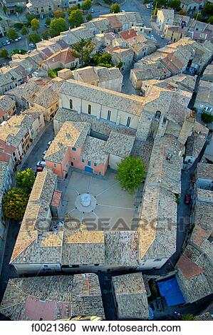 France, Provence, Valensole Village, aerial view View Large Photo Image Stock Image - France, Provence, Valensole Village, aerial view. Fotosearch