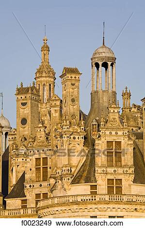 France, Touraine, Chambord, castle at sunset View Large Photo Image Stock Photo - France, Touraine, Chambord, castle at sunset. Fotosearch