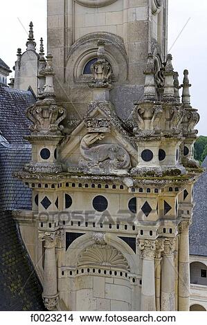 France, Touraine, Chambord, castle, architecture detail View Large Photo Image Picture - France, Touraine, Chambord, castle, architecture detail. Fotosearch