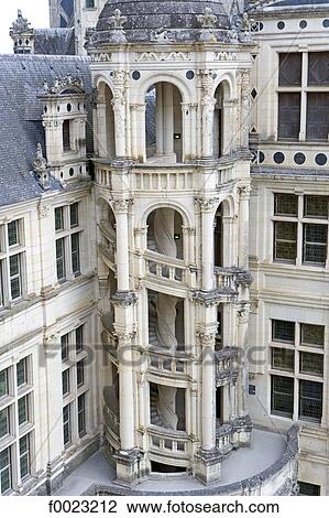 France, Touraine, Chambord, castle, outdoor stairs View Large Photo Image Stock Image - France, Touraine, Chambord, castle, outdoor stairs. Fotosearch