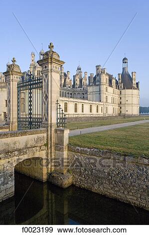 France, Touraine, Chambord, castle View Large Photo Image Stock Photo - France, Touraine, Chambord, castle. Fotosearch