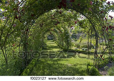 France, Touraine, Montlouis-sur-Loire, La Bourdaisière castle gardens, bower View Large Photo Image Stock Photo - France, Touraine, Montlouis-sur-Loire, La Bourdaisière castle gardens, bower. Fotosearch