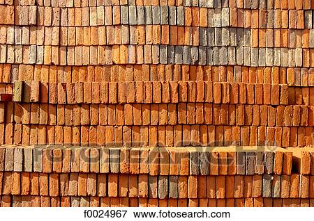 Stock Photo - Guatemala, Antigua, bricks making. Fotosearch
