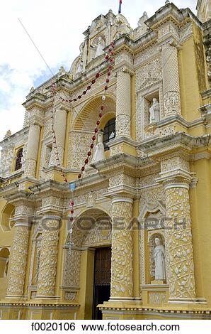 Guatemala, Antigua, La Merced church View Large Photo Image Stock Photograph - Guatemala, Antigua, La Merced church. Fotosearch