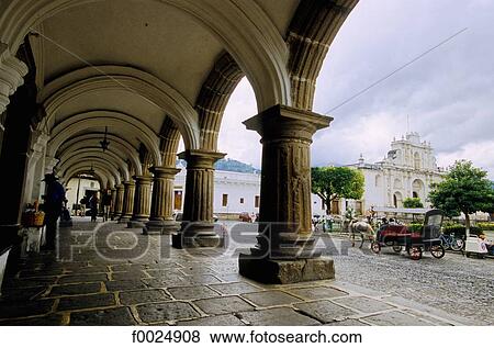 Guatemala, Antigua, Plaza Mayor, arches of the city hall View Large Photo Image Stock Photo - Guatemala, Antigua, Plaza Mayor, arches of the city hall. Fotosearch