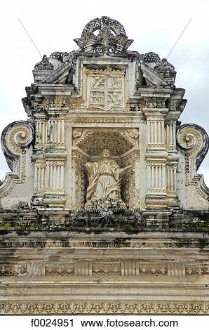 Guatemala, Antigua, Plaza Mayor, cathedral facade View Large Photo Image Stock Image - Guatemala, Antigua, Plaza Mayor, cathedral facade. Fotosearch