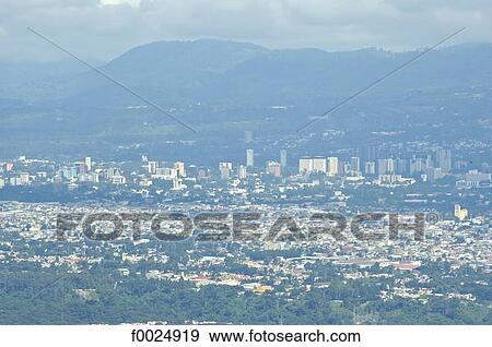 Stock Photo - Guatemala, Guatemala City, aerial view. Fotosearch