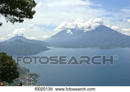 Guatemala, lake Atitlan, volcanoes View Large Photo Image Stock Photography - Guatemala, lake Atitlan, volcanoes. Fotosearch